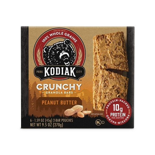 Kodiak Cakes Peanut Butter Crunchy Granola Bars, 9.5 Ounces, 12 Per Case